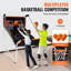 Jeu d'arcade de basketball pliable, jeu de basketball intérieur pour 2 joueurs, sport à deux coups avec 5 balles, 8 modes de jeu, tableau de pointage électronique et pompe de gonflage, pour enfants, adultes (noir et blanc)
