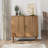 Walnut Wood Buffet Cabinet With Line Groove Design,Sideboard Buffet Cabinet With Storage,Multifunctional Accent Cabinet  For Living Room,Entryway,Hallway,Office,Kitchen