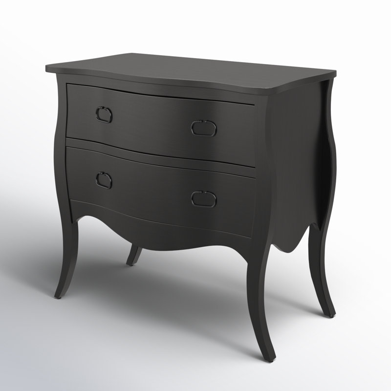 Easterbrook 2 Drawer Accent Chest, Black