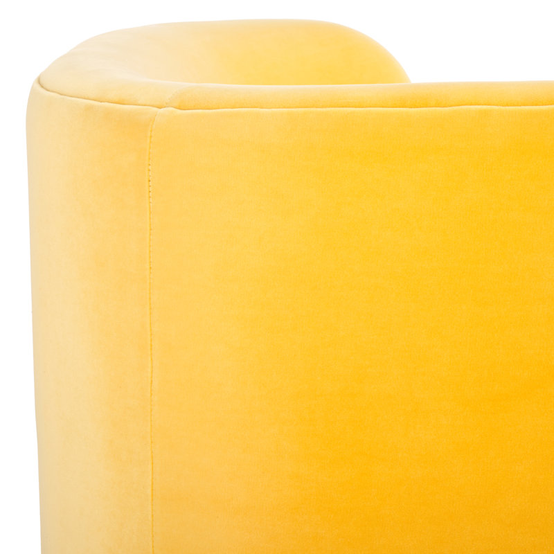 Midway Velvet Chaise Lounge, Mustard