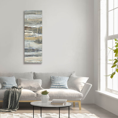 «Spring Stream Gold» par Albena Hristova, art mural en verre Latitude Run®, 12 po x 36 po