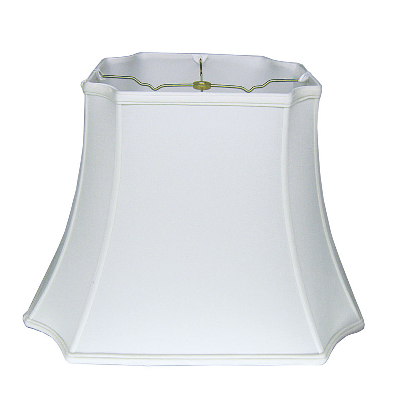 Abat-jour cloche en soie / shantung 12,5 "H (araignée), Neige