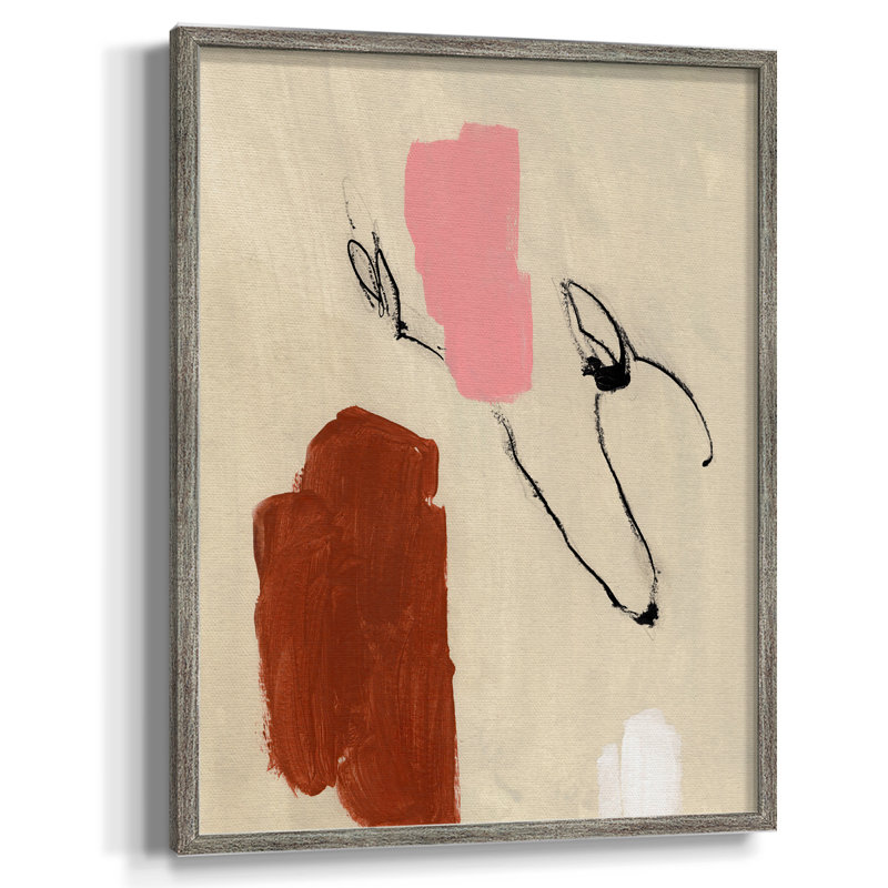 «Terra Rosa Abstract I», reproduction encadrée - bois massif, H 15 po x l 12 po