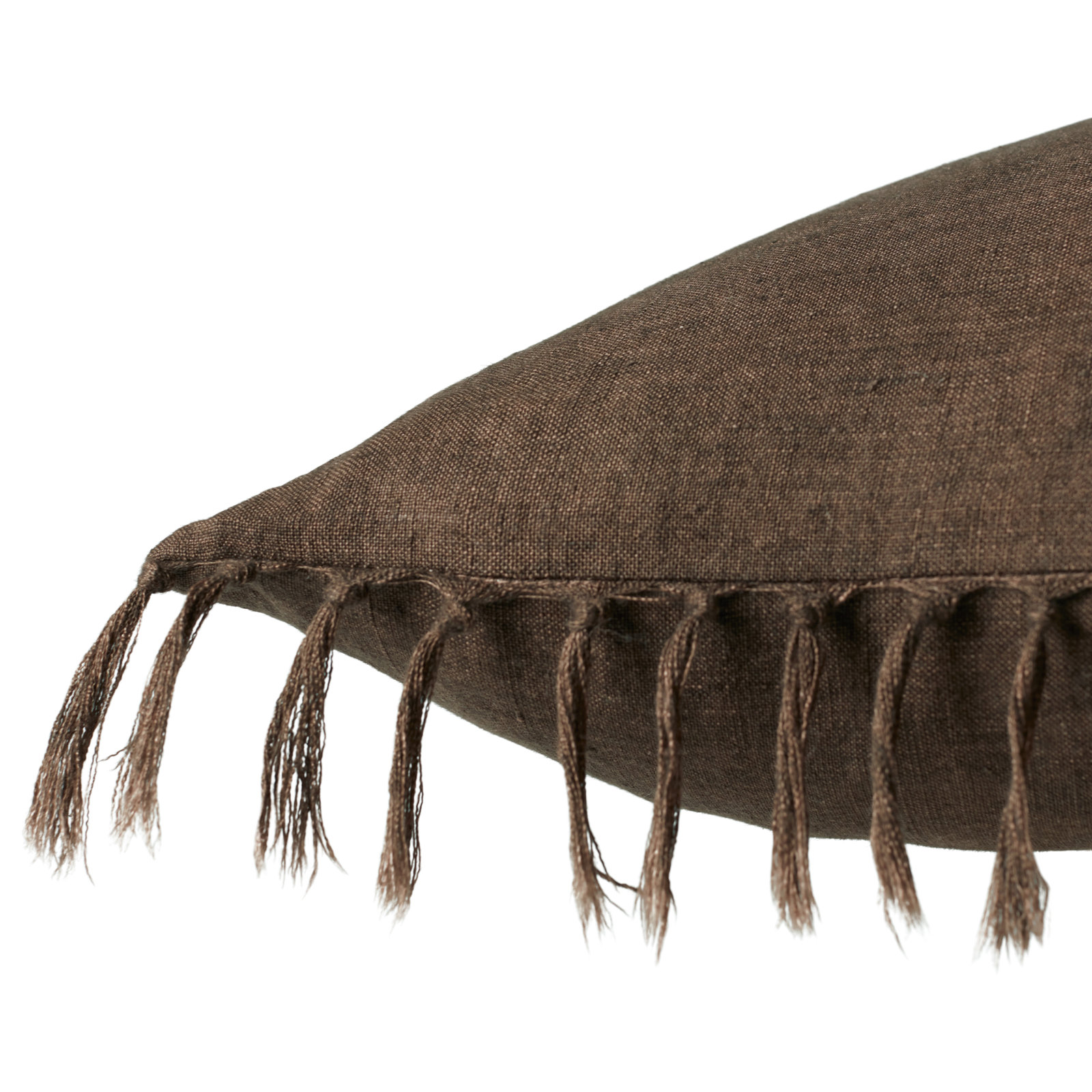 Sharron Square 100% Linen Pillow, Pinecone, Polyester/Polyfill