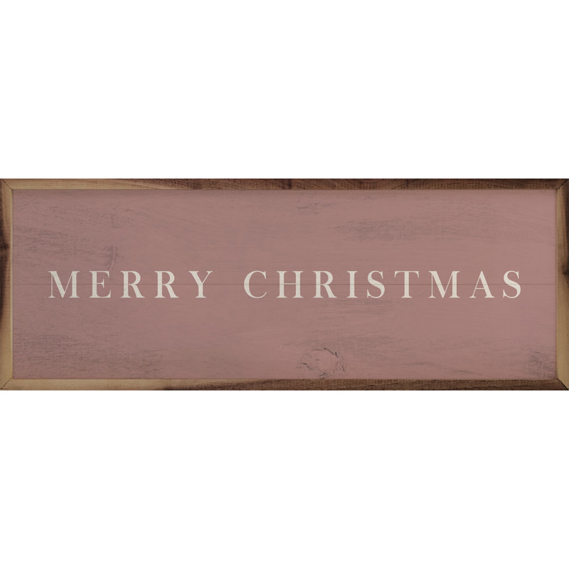 Machine à écrire Merry Christmas - rose, H 8 po x l 24 po x P 1 po