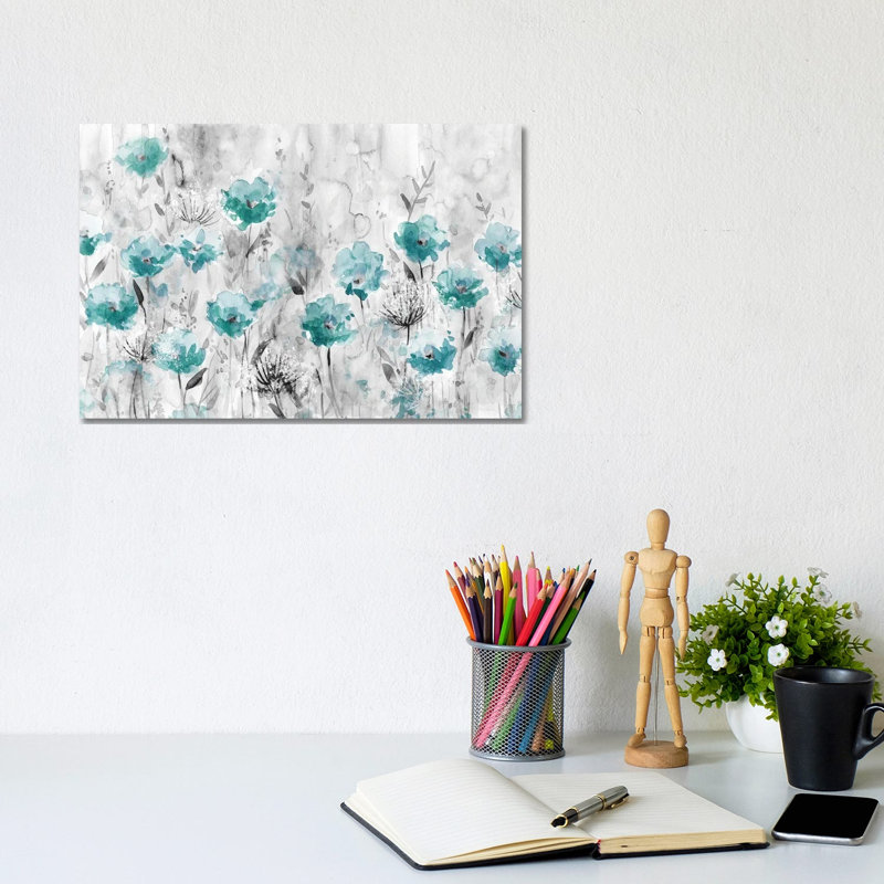 Poppy Garden by Carol Robinson - Painting on Canvas, Wrapped Canvas, 20.32 cm H x 30.48 cm W