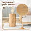 Table basse minimaliste à grain de bois minimaliste, parfaite pour les salons de style industriel avec un design compact et multifonctionnel.