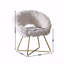 Fauteuil d'appoint basique en fausse fourrure