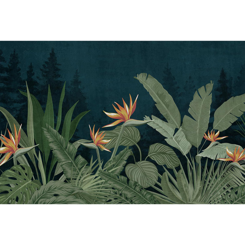 Bordure florale pelez et collez, L 96 po x l 144 po