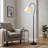 68" Traditional Black Metal Floor Lamp
