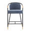Tabouret de comptoir rembourré de 26 po de hauteur avec structure en métal (ensemble de 2)-919420604