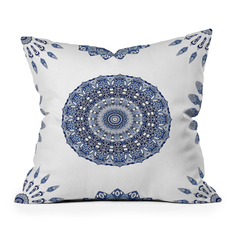 Oreiller en coton grec soleil, 26 po x 26 po