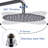 10 in. Multi-Function Adjustable Handheld Shower Head 2.5 GPM in Chrome