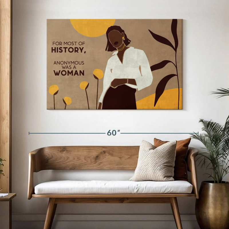 Black Woman Quote, 32" H x 48" W