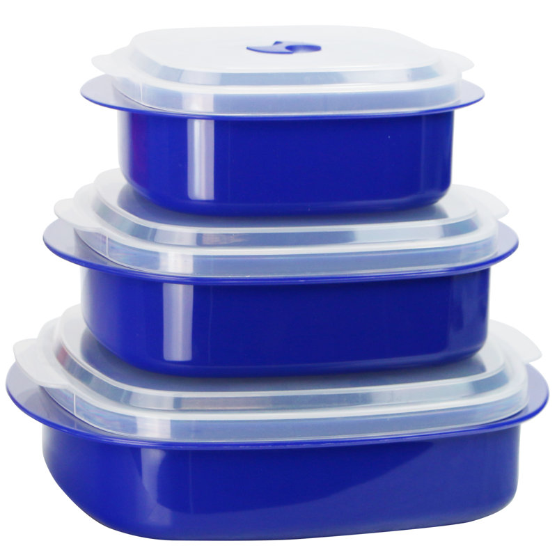 Ensemble de 3 contenants alimentaires Argelis, Indigo
