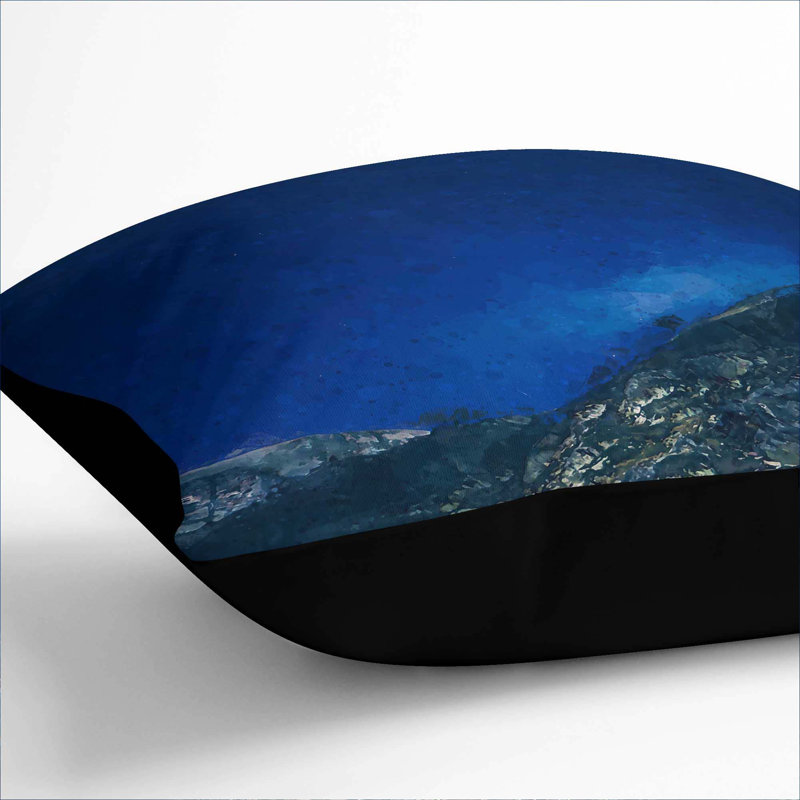 Square Throw Cushion, 40cm H x 40cm W x 15cm D, Black