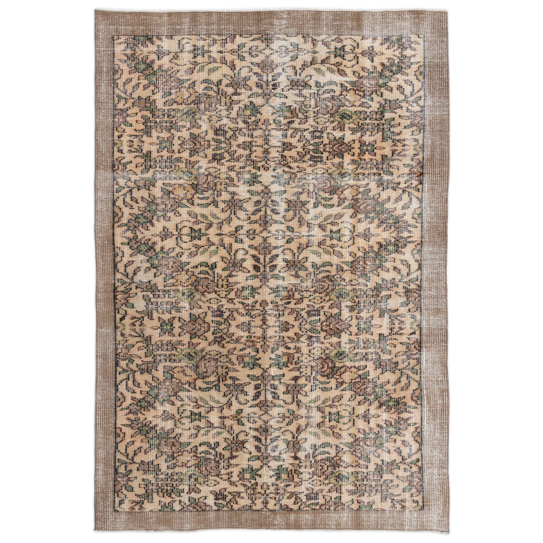 Atina Beige Vintage Wool Handmade Area Rug