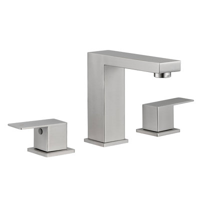 Robinets de salle de bain en acier inoxydable pour lavabo à 3 trous avec robinet à deux poignées à levier unique Robinet de meuble-lavabo à 3 trous avec tuyau