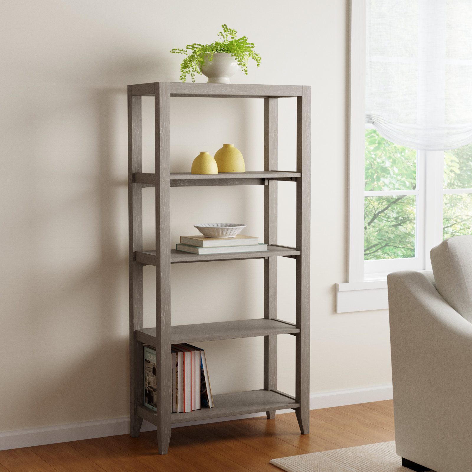  Solid Wood Ladder Bookcase