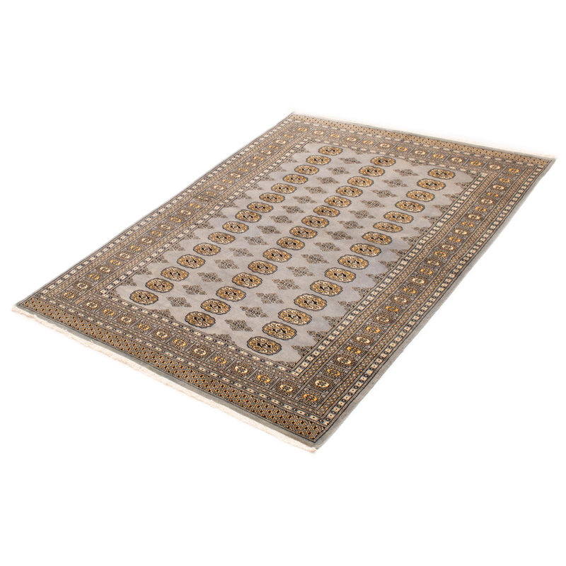Tapis gris Finest Peshawar Bokhara 5 pi 7 po x 7 pi 7 po