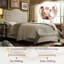 Fabric Upholstered Bed Frame with Adjustable Headboar,Wood Slat Support, Button Tufted Platform Bed-454730446-454730435