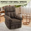 Fauteuil inclinable, fauteuils inclinables à bascule pour adultes, petits fauteuils inclinables pour petits espaces, fauteuil inclinable manuel avec poches latérales pour le salon, la chambre à coucher-1402780432