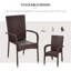 Stackable PE Rattan Outdoor Dining Chairs with Plush Cushions Set of 2-429735198-429735199