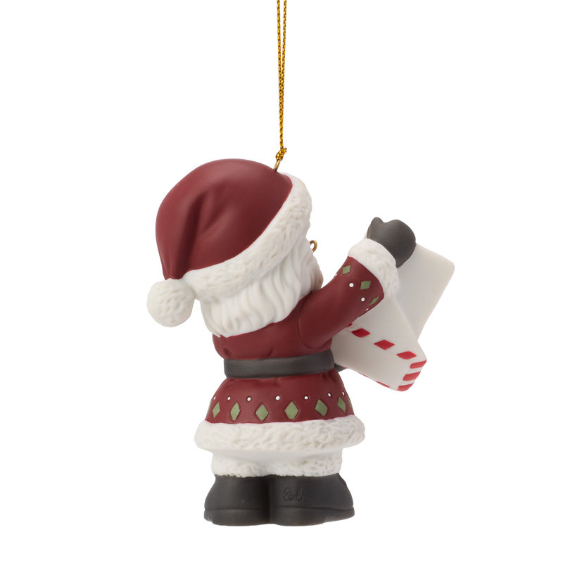 Ornement de Noël «Precious Moments Santa» avec lettre de 3,62 po