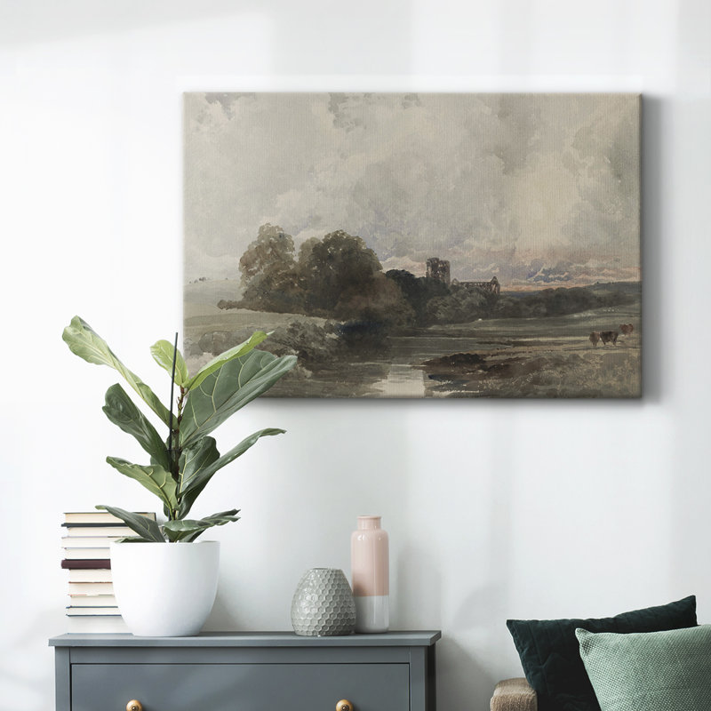 Paysage rétro - XXXIX, H 13 po x l 19 po x P 1,5 po, Toile tendue