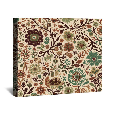 Toile tendue à motif floral rétro dans de nombreuses tailles