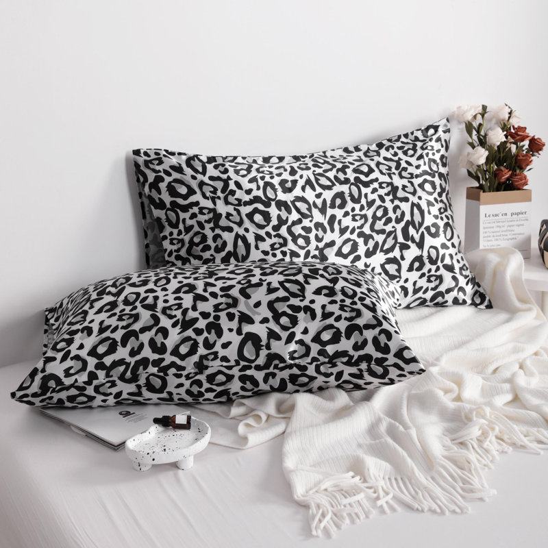 Pillowcases, Satin Pillowcases for Hair and Skin, Black and White With Envelope Closure - NTBAY, King Pillowcase