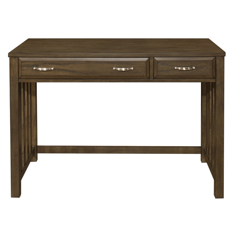 Bureau moderne et traditionnel avec tiroir en bois brun et gris, Brun