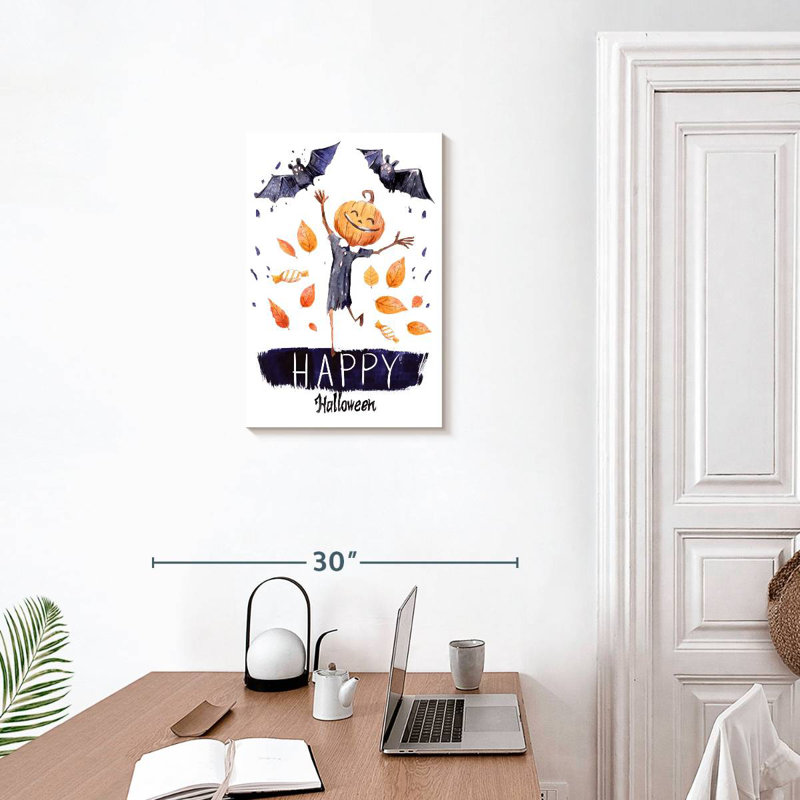 Citrouille d'Halloween Lelend Happy, H 24 po x l 16 po