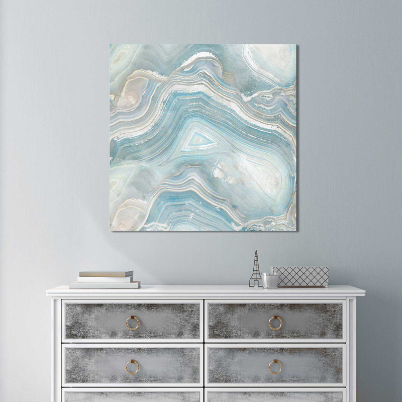 «Agate I», reproduction de peinture acrylique, H 18 po x l 18 po x P 1 po, Toile tendue
