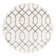 Glam Geometric White Silver Area Rug