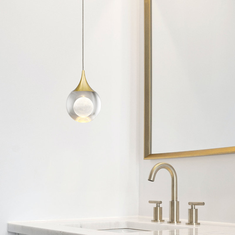 Lyken 1 - Light LED Single Pendant, Gold