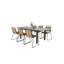 Jayesh 6 - Person Acacia Patio Dining Set with Extendable Rectangular Table