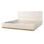 Lit à rayures moderne, minimaliste et élégant en tissu, beige, très grand-1633028012