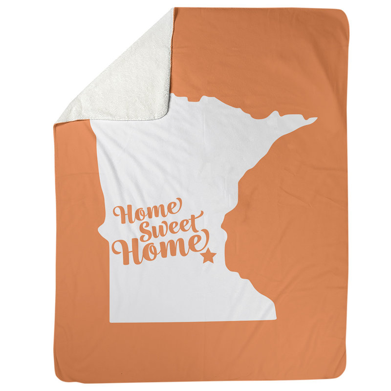 Jeté en polaires pour minneapolis home, l 52,5 po x L 62,5 po, Orange