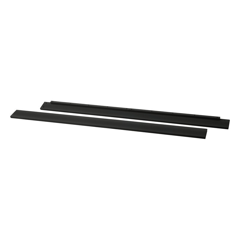 Rails pour lit double, Noir ébène