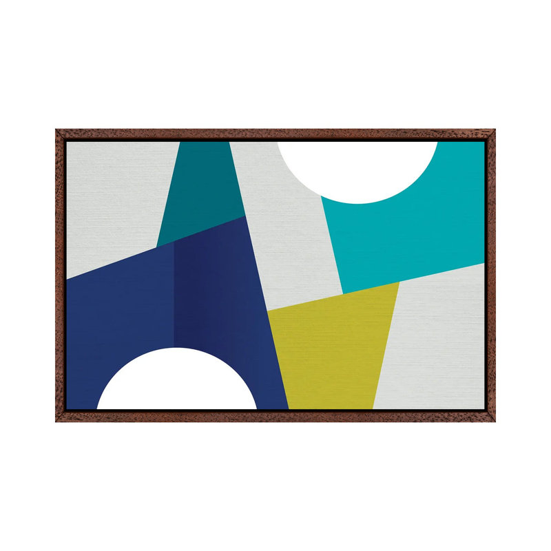 MCM Geometry I - Print, Classic Brown Wood Framed, 101.6 cm H x 66.04 cm W