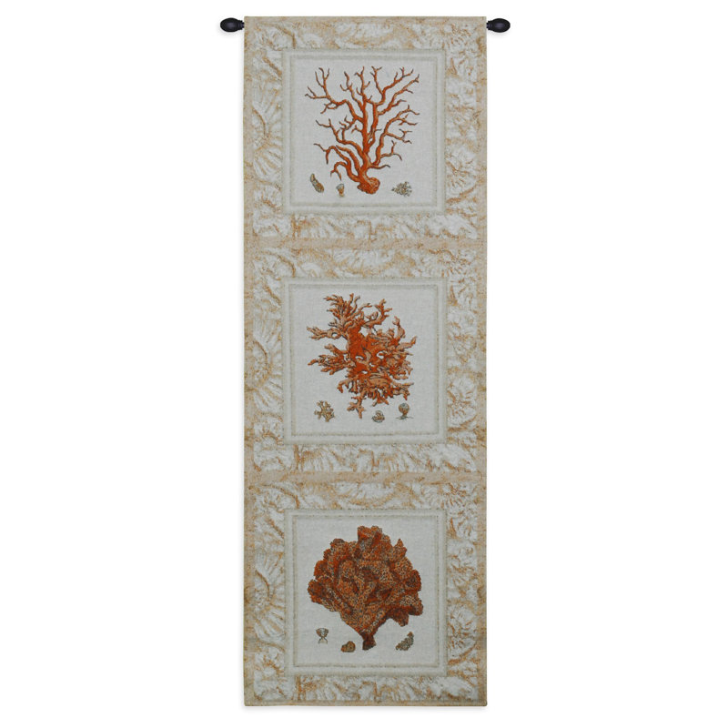 Tapisserie nature morte corail