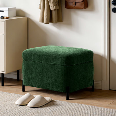 23.6" W Rectangle Upholstered Storage Ottoman