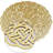 Gold Wooden Trivet Placemats with Elegant Cutout Design for Indoor and Outdoor Dining and Christmas Decor