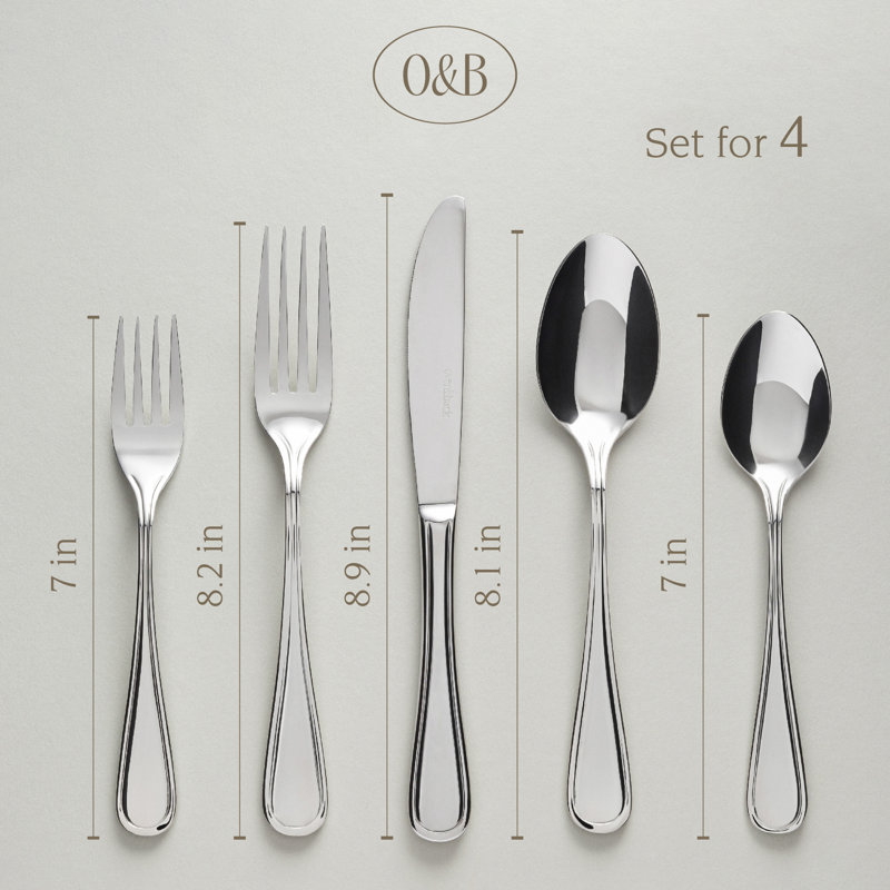 Over&back Classic 18/8 Flatware Set - Service for 4