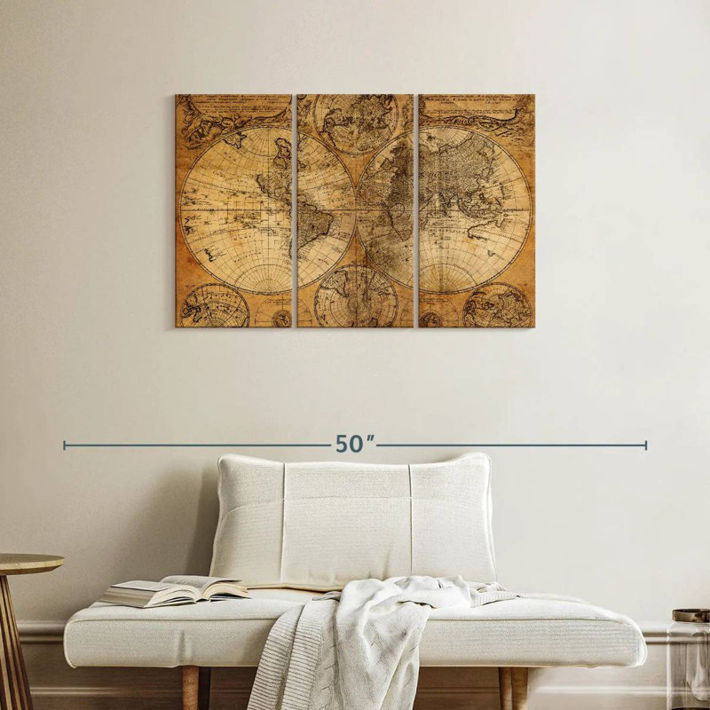 Carte rétro Aliaz, H 24 po x l 38 po