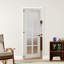 Intérieur Porte en verre givré à 10 panneaux avec porte à garde-manger pré-montée à panneau de base solide avec bande à assemblage rapide-124324008-124324010