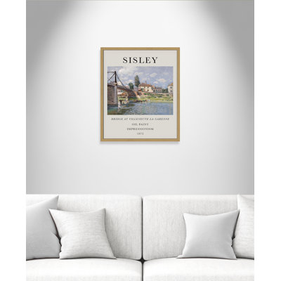 Old Masters Collection " The Bridge At Villeneuve " by Alfred Sisley