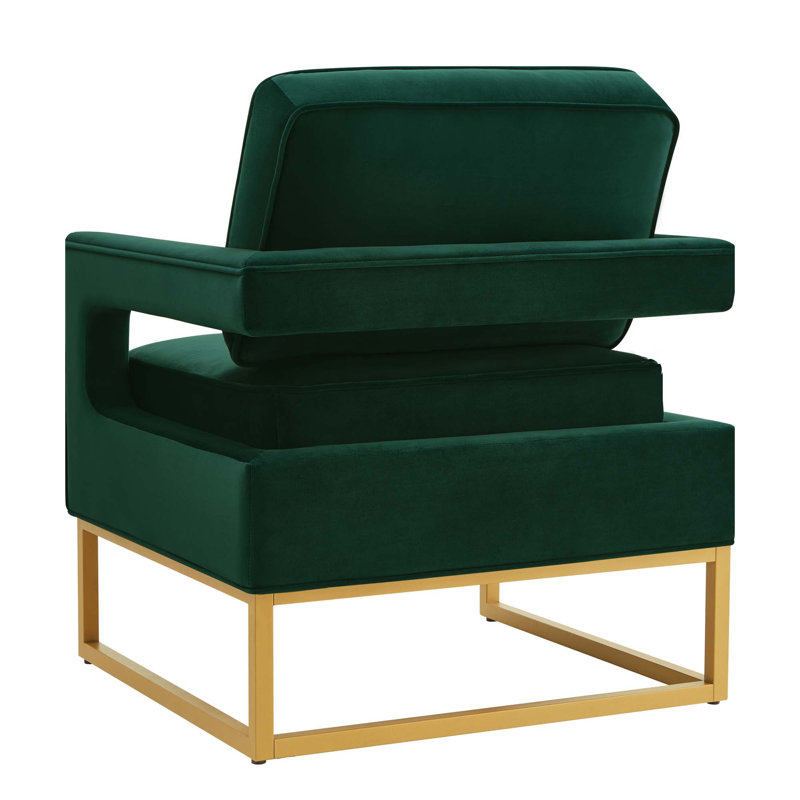 Anatonia Velvet Armchair, Dark Green Velvet