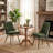 Modern Chenille Fabric Upholstered Dining Chairs Armless Side Chairs with Color-Matched Metal Frame For Kitchen Dining Room-148779385-155127101